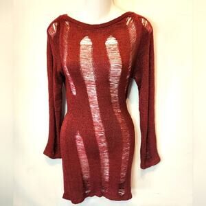 New Sexy Sweater Mini Dress Beach Cover Up Night Club Stretch Dress S